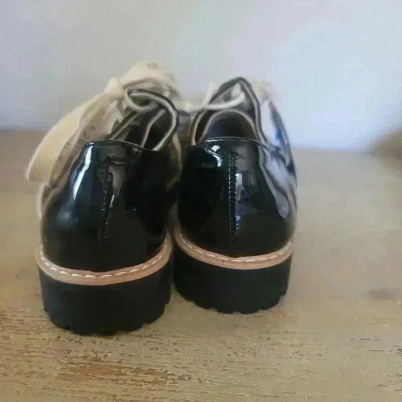Zara kids black patent leather Oxford shoes sz 35 US sz 3.5 - Picture 3 of 10